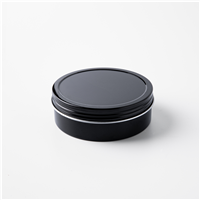 04 oz Black Shallow Rustproof Tin & Screw Top Set